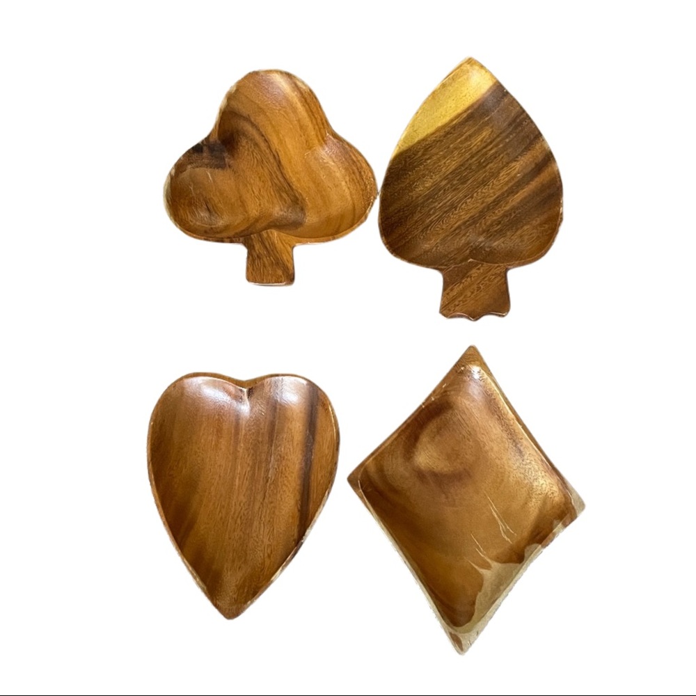 Wooden card shape trays